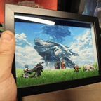 Dioramax - Cadre lumineux Xenoblade 2| Déco Gaming-room | Tableau lumineux | Affiche jeux vidéo | Idée cadeau gamer | Retro-gaming
