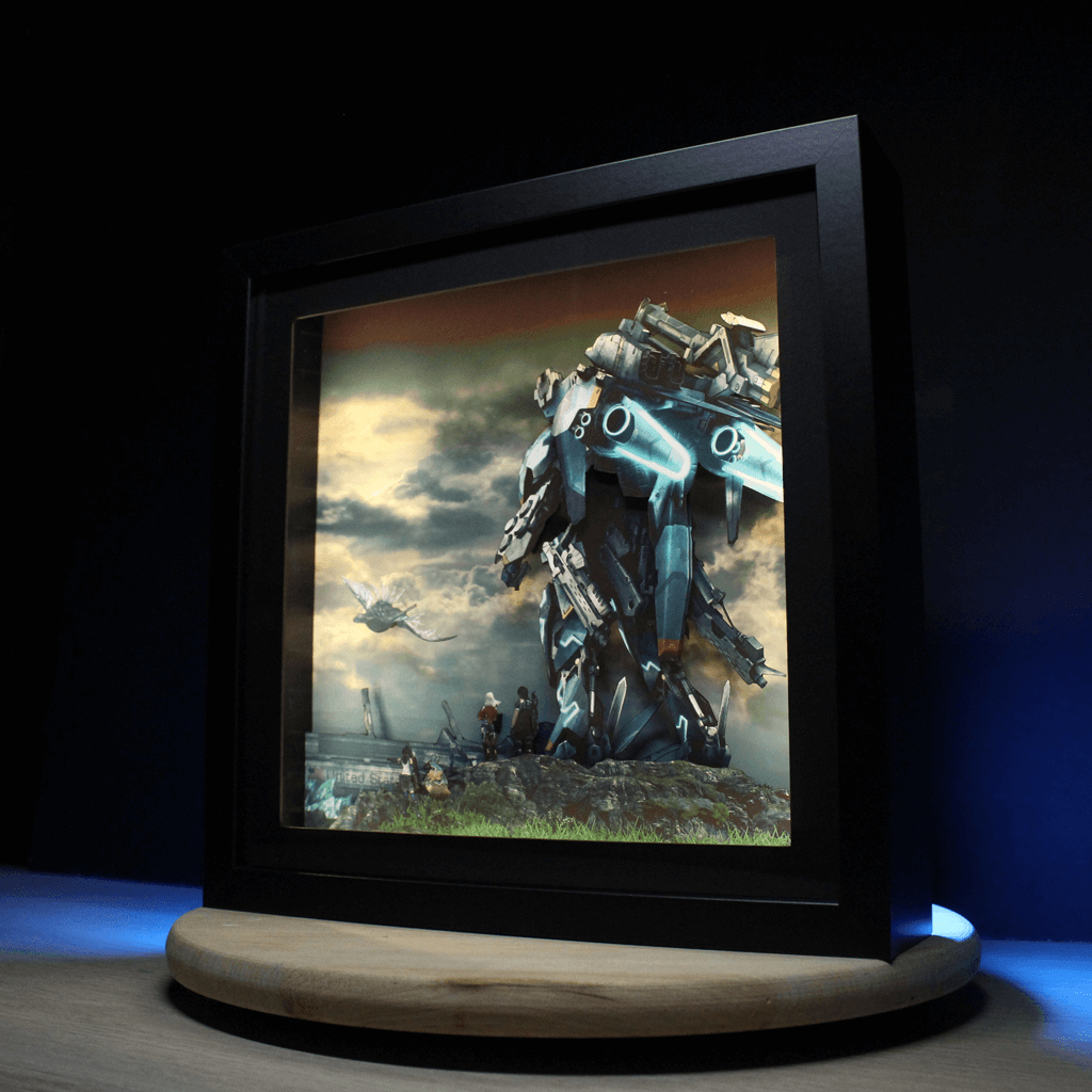 Dioramax - Cadre lumineux LED Xenoblade X | Déco Gaming-room | Tableau lumineux | Affiche jeux vidéo | Idée cadeau gamer | Retro-gaming