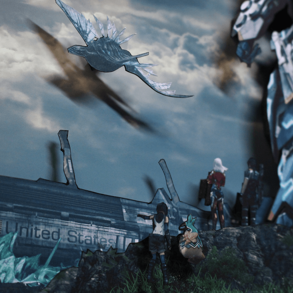 Dioramax - Cadre lumineux LED Xenoblade X | Déco Gaming-room | Tableau lumineux | Affiche jeux vidéo | Idée cadeau gamer | Retro-gaming