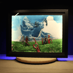Dioramax - Cadre lumineux LED Xenoblade 2 | Déco Gaming-room | Tableau lumineux | Affiche jeux vidéo | Idée cadeau gamer | Retro-gaming