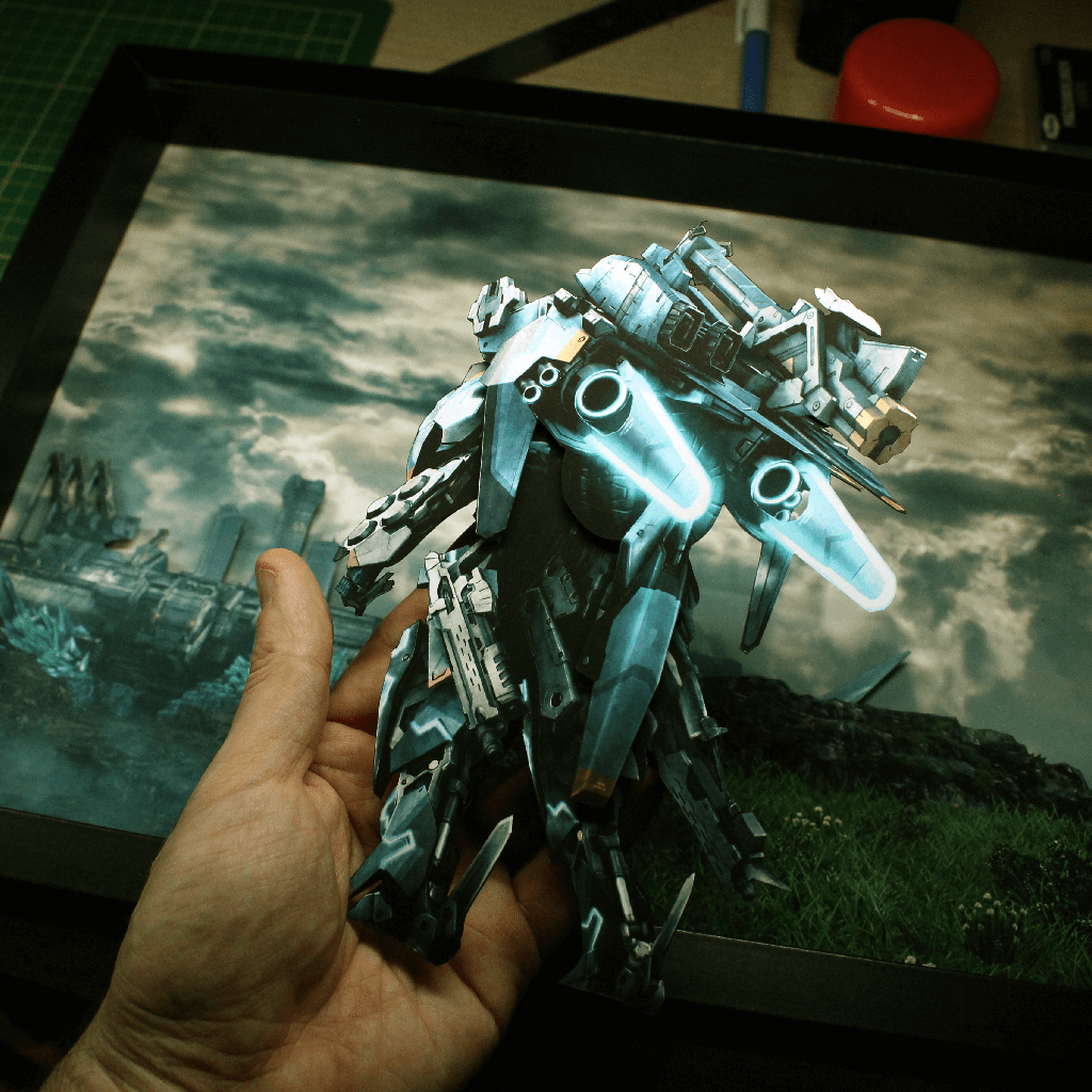 Dioramax - Cadre lumineux LED Xenoblade X | Déco Gaming-room | Tableau lumineux | Affiche jeux vidéo | Idée cadeau gamer | Retro-gaming