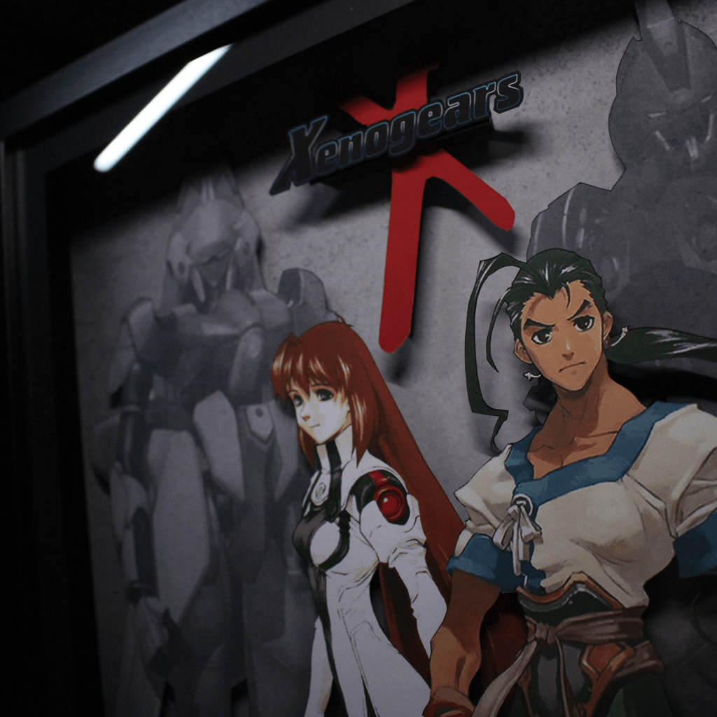 Dioramax - Cadre lumineux LED Xenogears | Déco Gaming-room | Tableau lumineux | Affiche jeux vidéo | Idée cadeau gamer | Retro-gaming