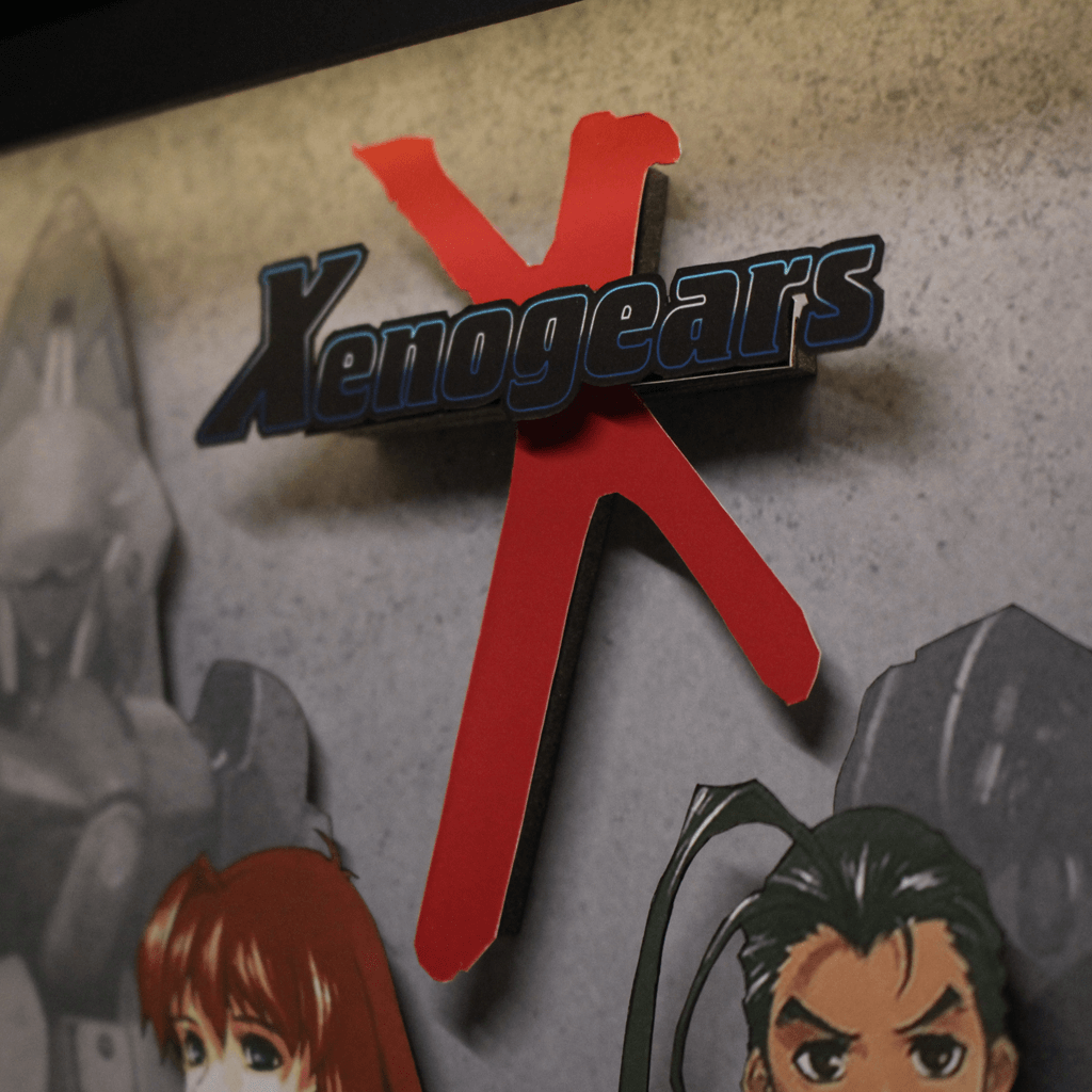 Dioramax - Cadre lumineux LED Xenogears | Déco Gaming-room | Tableau lumineux | Affiche jeux vidéo | Idée cadeau gamer | Retro-gaming