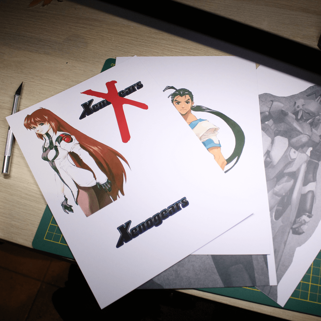 Dioramax - Cadre lumineux LED Xenogears | Déco Gaming-room | Tableau lumineux | Affiche jeux vidéo | Idée cadeau gamer | Retro-gaming