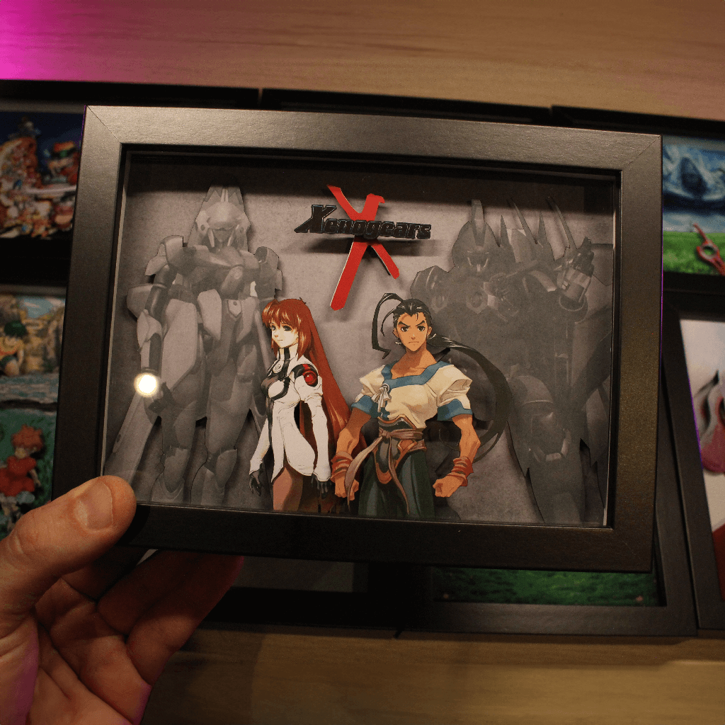 Dioramax - Cadre lumineux LED Xenogears | Déco Gaming-room | Tableau lumineux | Affiche jeux vidéo | Idée cadeau gamer | Retro-gaming