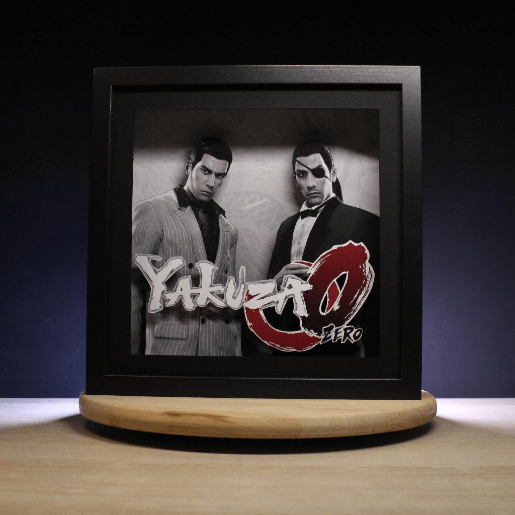 Dioramax - Cadre lumineux LED Yakuza 0 | Déco Gaming-room | Tableau lumineux | Affiche jeux vidéo | Idée cadeau gamer | Retro-gaming