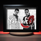 Dioramax - Cadre lumineux LED Yakuza 0 | Déco Gaming-room | Tableau lumineux | Affiche jeux vidéo | Idée cadeau gamer | Retro-gaming