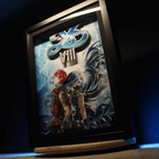 Dioramax - Cadre lumineux LED Ys 8 | Déco Gaming-room | Tableau lumineux | Affiche jeux vidéo | Idée cadeau gamer | Retro-gaming
