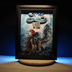 Dioramax - Cadre lumineux LED Ys 8 | Déco Gaming-room | Tableau lumineux | Affiche jeux vidéo | Idée cadeau gamer | Retro-gamingv