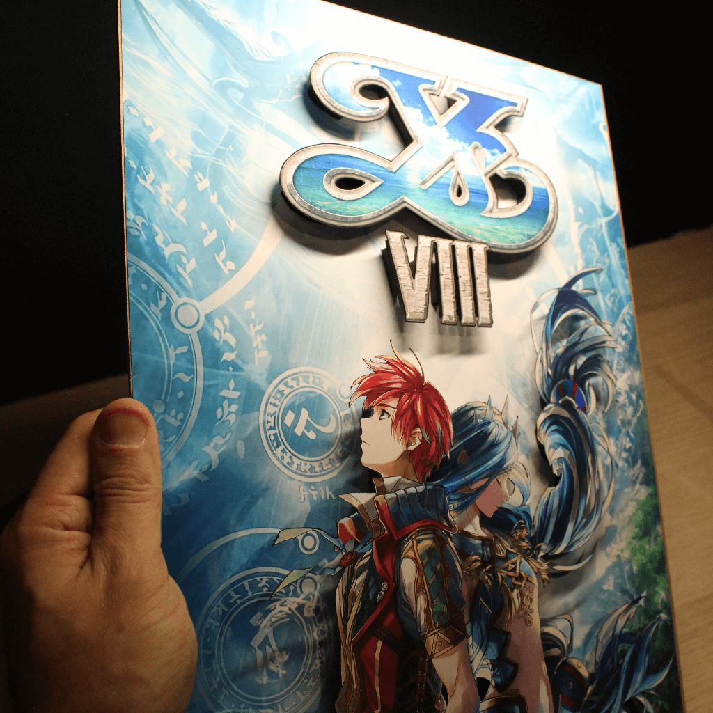 Dioramax - Cadre lumineux LED Ys 8 | Déco Gaming-room | Tableau lumineux | Affiche jeux vidéo | Idée cadeau gamer | Retro-gaming