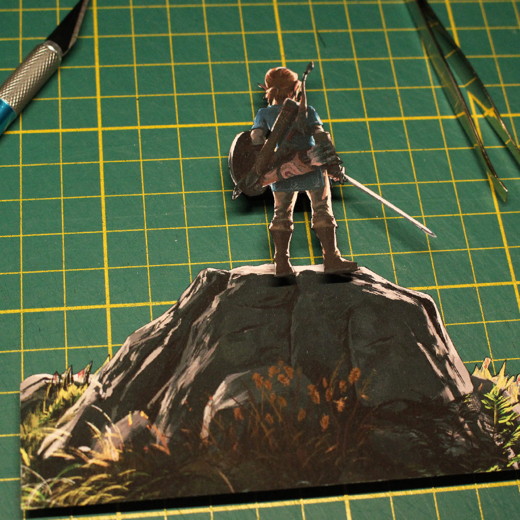 Dioramax - Cadre lumineux LED Zelda Breath of the wild | Déco Gaming-room | Tableau lumineux | Affiche jeux vidéo | Idée cadeau gamer | Retro-gaming