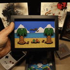 Dioramax - Cadre lumineux LED Zelda Link's awakening | Déco Gaming-room | Tableau lumineux | Affiche jeux vidéo | Idée cadeau gamer | Retro-gaming