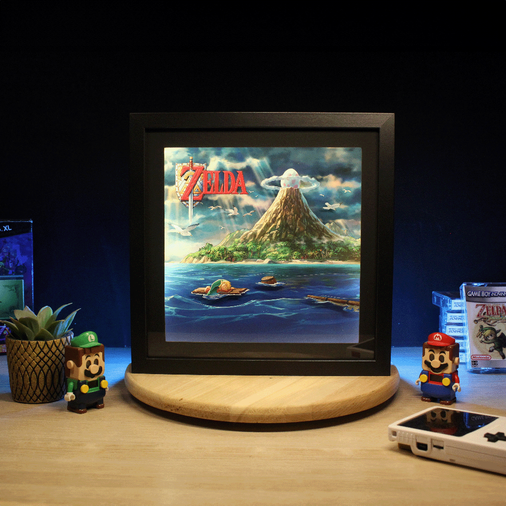Cadre lumineux LED – Zelda : Link's Awakening – Déco Murale