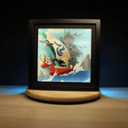 Dioramax - Cadre lumineux LED Zelda Windwaker | Déco Gaming-room | Tableau lumineux | Affiche jeux vidéo | Idée cadeau gamer | Retro-gaming