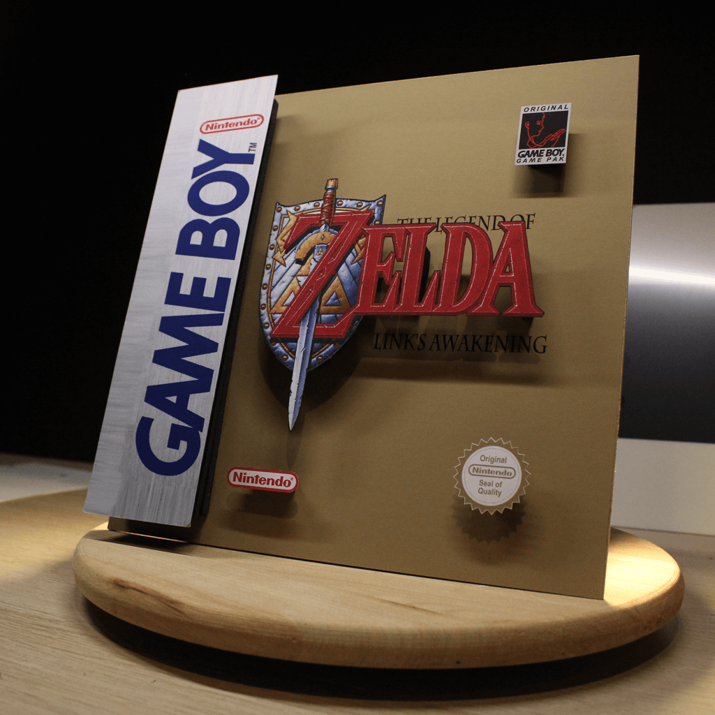 Dioramax - Cadre lumineux LED Link's awakening | Déco Gaming-room | Tableau lumineux | Affiche jeux vidéo | Idée cadeau gamer | Retro-gaming