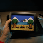Diorama link's awakening, cadre déco Zelda