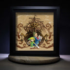 Dioramax - Cadre lumineux LED Zelda phantom hourglass | Déco Gaming-room | Tableau lumineux | Affiche jeux vidéo | Idée cadeau gamer | Retro-gaming