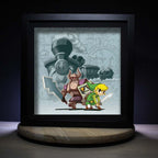 Dioramax - Cadre lumineux LED Zelda Spirits Tracks | Déco Gaming-room | Tableau lumineux | Affiche jeux vidéo | Idée cadeau gamer | Retro-gaming
