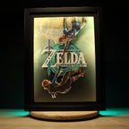 Dioramax - Cadre lumineux LED Zelda TOTK | Déco Gaming-room | Tableau lumineux | Affiche jeux vidéo | Idée cadeau gamer | Retro-gaming