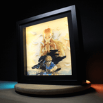 Diorama de Zelda breath of the wild, déco gaming room, cadre lumineux