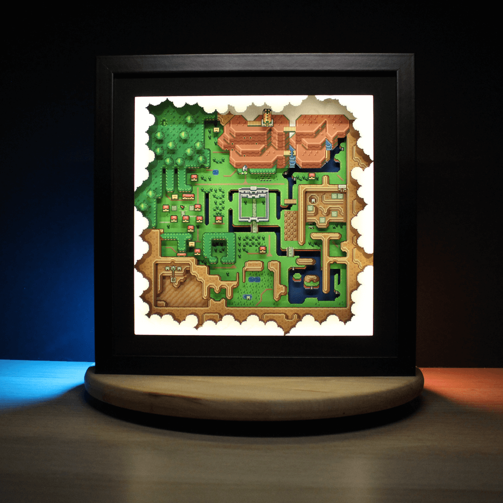 Diorama – Zelda 3 : A Link to the Past (Carte) – Déco Murale