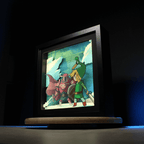 Dioramax - Cadre lumineux LED Zelda Minish Cap | Déco Gaming-room | Tableau lumineux | Affiche jeux vidéo | Idée cadeau gamer | Retro-gaming
