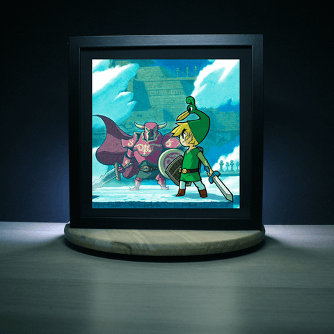 Diorama Zelda The Minish Cap, déco gaming, cadre lumineux