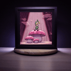 Dioramax - Cadre lumineux LED Zelda Minish Cap | Déco Gaming-room | Tableau lumineux | Affiche jeux vidéo | Idée cadeau gamer | Retro-gaming