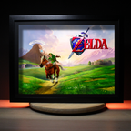 Dioramax - Cadre lumineux LED Zelda Ocarina of time | Déco Gaming-room | Tableau lumineux | Affiche jeux vidéo | Idée cadeau gamer | Retro-gaming