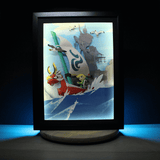 diorama Zelda windwaker, déco gaming room,déco gaming,cadre lumineux