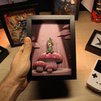 Dioramax - Cadre lumineux LED Zelda Minish Cap | Déco Gaming-room | Tableau lumineux | Affiche jeux vidéo | Idée cadeau gamer | Retro-gaming