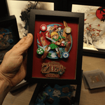 Zelda saesons cadre lumineux, diorama zelda seasons, zelda seasons déco geek