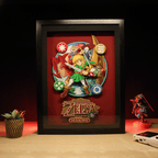 Dioramax - Cadre lumineux LED Zelda Seasons | Déco Gaming-room | Tableau lumineux | Affiche jeux vidéo | Idée cadeau gamer | Retro-gaming