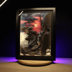 Dioramax - Cadre lumineux LED Zelda Twilight | Déco Gaming-room | Tableau lumineux | Affiche jeux vidéo | Idée cadeau gamer | Retro-gaming