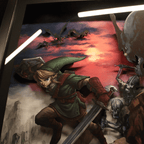 Dioramax - Cadre lumineux LED Zelda Twilight | Déco Gaming-room | Tableau lumineux | Affiche jeux vidéo | Idée cadeau gamer | Retro-gaming