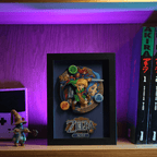 Dioramax - Cadre lumineux LED Zelda Ages | Déco Gaming-room | Tableau lumineux | Affiche jeux vidéo | Idée cadeau gamer | Retro-gaming