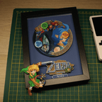 Dioramax - Cadre lumineux LED Zelda Ages | Déco Gaming-room | Tableau lumineux | Affiche jeux vidéo | Idée cadeau gamer | Retro-gaming