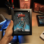 Dioramax - Cadre lumineux LED Zelda Ocarina | Déco Gaming-room | Tableau lumineux | Affiche jeux vidéo | Idée cadeau gamer | Retro-gaming
