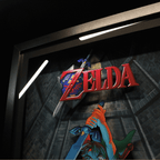 Dioramax - Cadre lumineux LED Zelda Ocarina | Déco Gaming-room | Tableau lumineux | Affiche jeux vidéo | Idée cadeau gamer | Retro-gaming