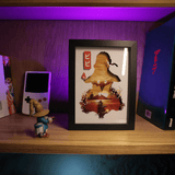 Diorama final fantasy 9, déco gaming, cadre lumineux
