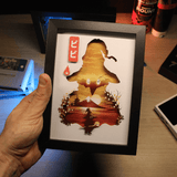 Diorama final fantasy 9, déco gaming, cadre lumineux