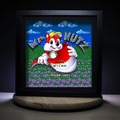 Dioramax - Cadre lumineux LED Mr Nutz | Déco Gaming-room | Tableau lumineux | Affiche jeux vidéo | Idée cadeau gamer | Retro-gaming