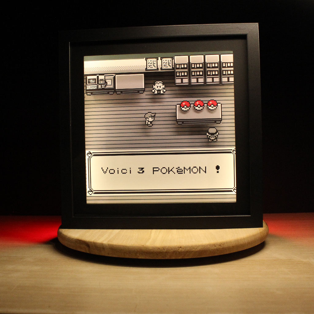 Dioramax - Cadre lumineux LED Pokemon | Déco Gaming-room | Tableau lumineux | Affiche jeux vidéo | Idée cadeau gamer | Retro-gaming