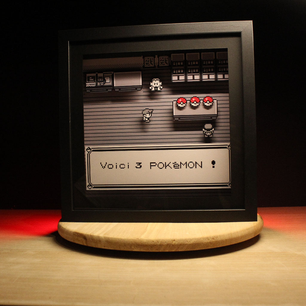 Dioramax - Cadre lumineux LED Pokemon | Déco Gaming-room | Tableau lumineux | Affiche jeux vidéo | Idée cadeau gamer | Retro-gaming