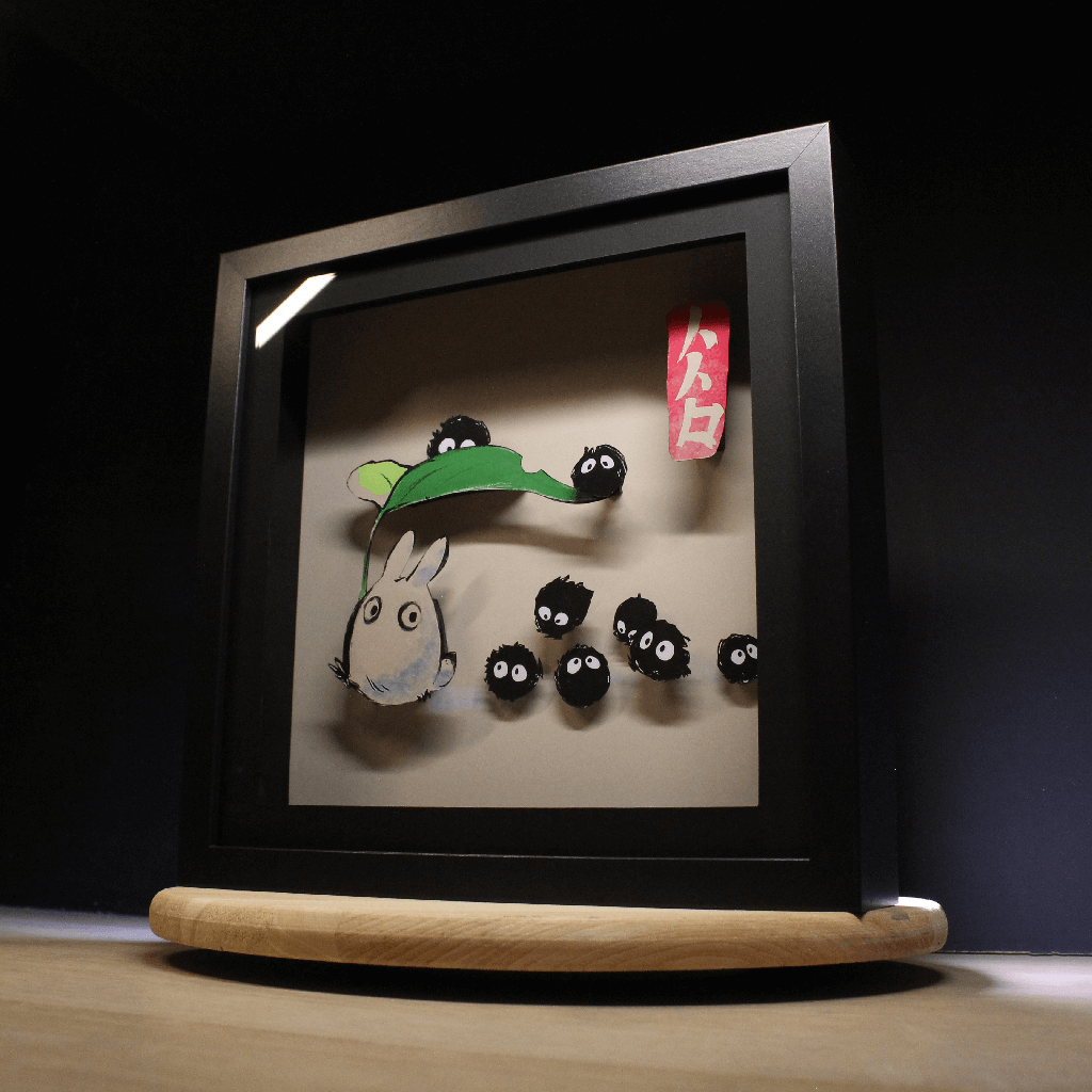 Dioramax - Cadre lumineux LED Totoro | Déco Gaming-room | Tableau lumineux | Affiche jeux vidéo | Idée cadeau gamer | Retro-gaming