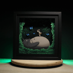 Dioramax - Cadre lumineux LED Totoro | Déco Gaming-room | Tableau lumineux | Affiche jeux vidéo | Idée cadeau gamer | Retro-gaming