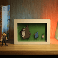Dioramax - Cadre lumineux LED Totoro| Déco Gaming-room | Tableau lumineux | Affiche jeux vidéo | Idée cadeau gamer | Retro-gaming