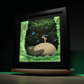 Dioramax - Cadre lumineux LED Totoro | Déco Gaming-room | Tableau lumineux | Affiche jeux vidéo | Idée cadeau gamer | Retro-gaming