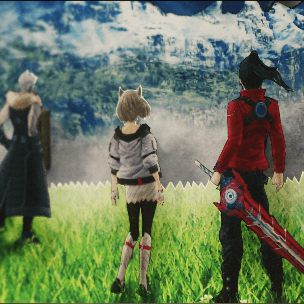 Dioramax - Cadre lumineux LED Xenoblade 3 | Déco Gaming-room | Tableau lumineux | Affiche jeux vidéo | Idée cadeau gamer | Retro-gaming