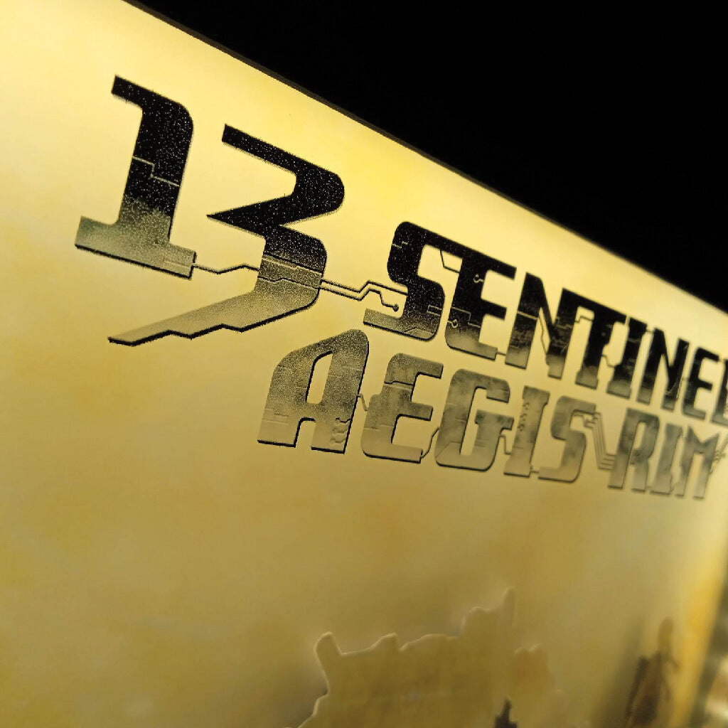 Dioramax - Cadre lumineux LED 13 Sentinels | Déco Gaming-room | Tableau lumineux | Affiche jeux vidéo | Idée cadeau gamer | Retro-gaming